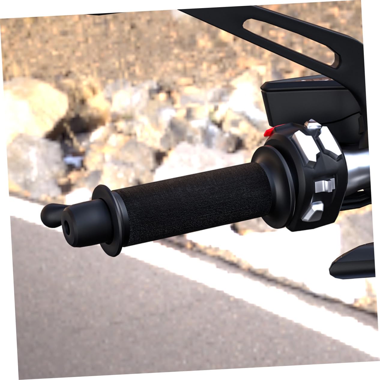 CALLARON Poignée Chauffante pour Moto 12v, Coussin Chauffant Adhésif Grips, Noir, Fils de Connexion, Garde les Mains au Chaud