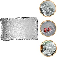 Vista 7 de Plato de vidrio de estilo japonés Plato de vidrio para el hogar Plato de sashimi para el hogar Plato de servir Plato creativo Plato de postre