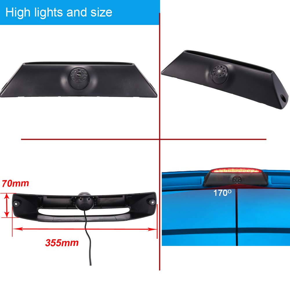 Kamera cofania HD + 7-calowy ekran TFT LCD do samochodu, noktowizor na podczerwień, kamera samochodowa z kolorowym wyświetlaczem 4,3", kamera cofania do Fiat Iveco Daily 4 Gen 2011-2014