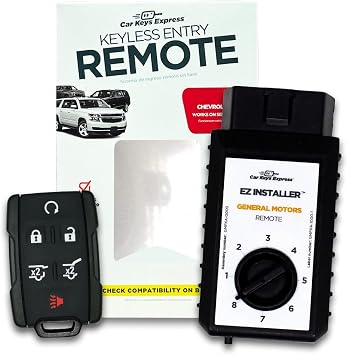 Keyless Entry 6-Button Remote Fob, Compatible with Select Buick, Chevrolet, Pontiac & Saturn Vehicles, Hatch/Remote Start/Trunk/Lock/Unlock/Panic, Includes Pairing Tool
