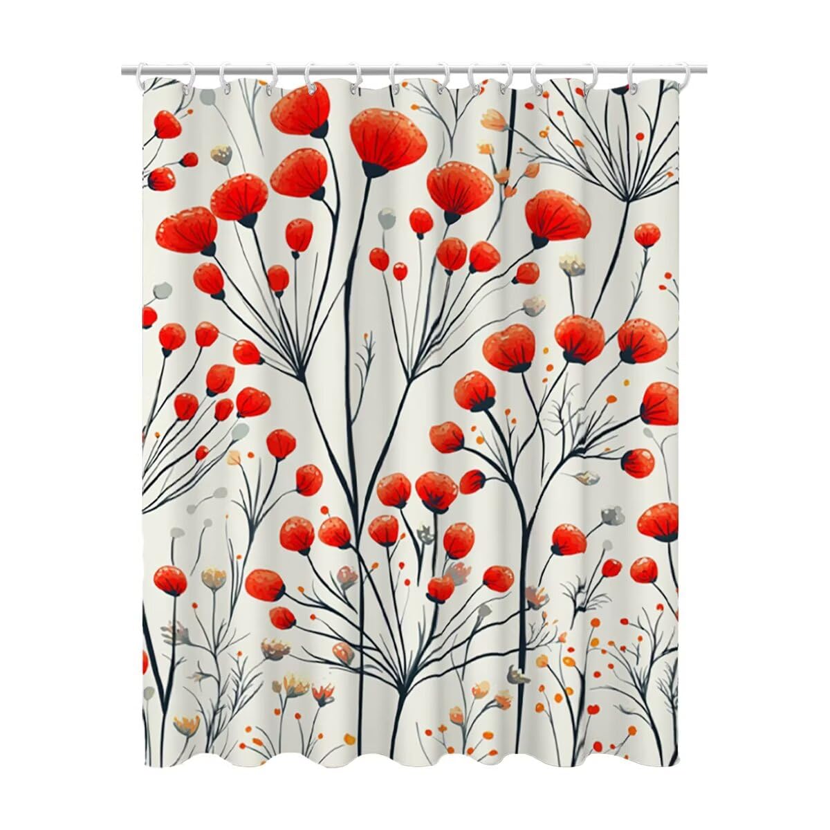 Rideau douche anti-adhérence avec ourlet lesté en tissu polyester beige 120 x 200 cm