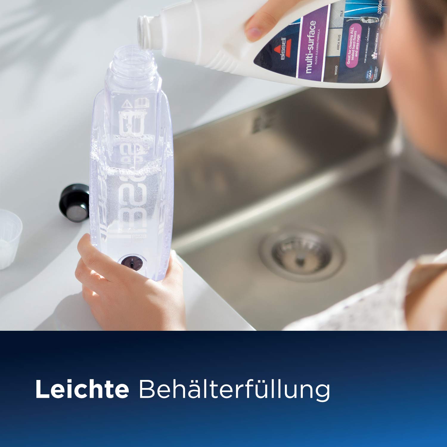 Bissell SpinWave Elektrischer Hartboden-Wischmopp 20522 | Rotierende Wischpads mit On-Demand-Sprühfunktion, sicher für versiegelte Holzböden, Fliesen, Vinyl und weitere Hartböden