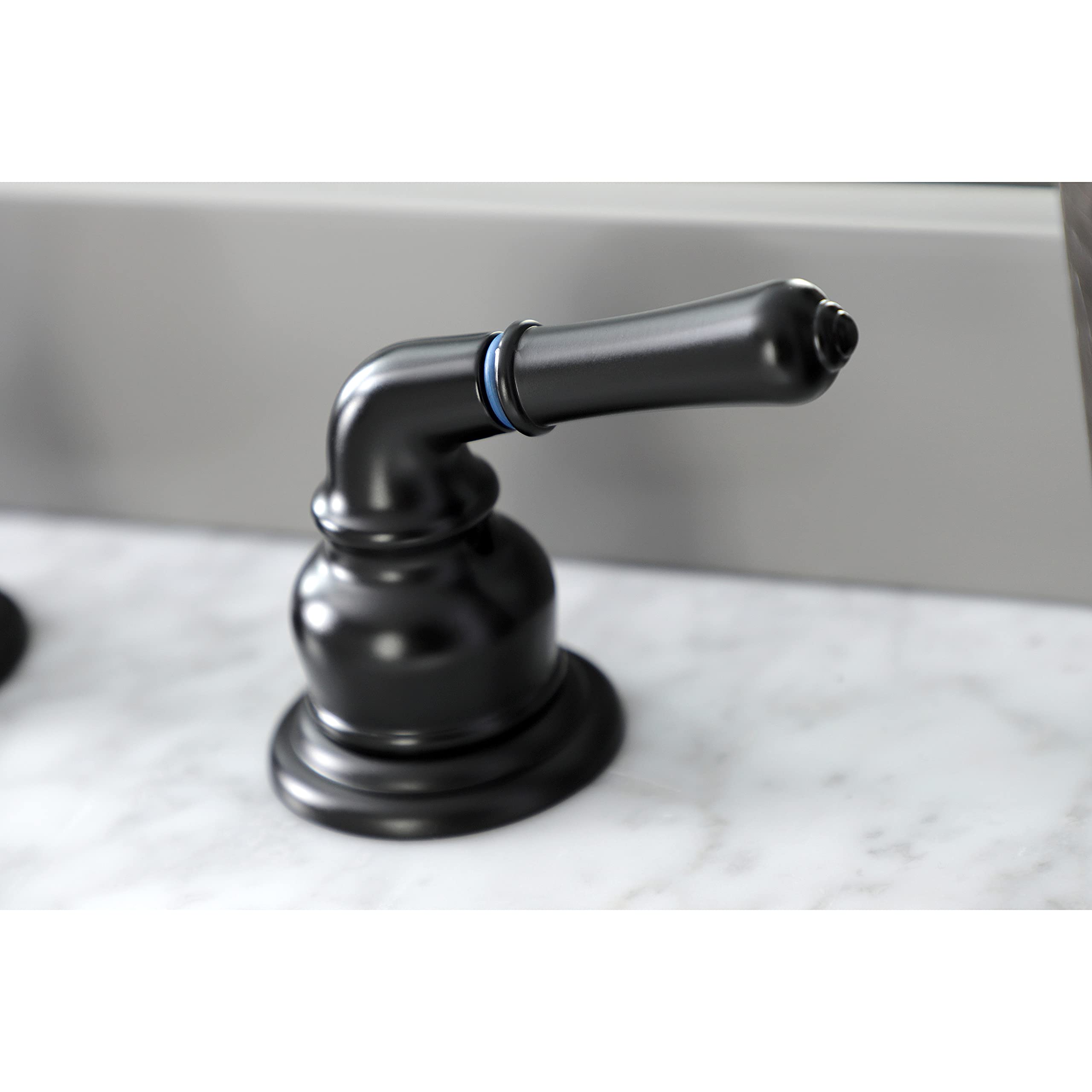 Kingston Brass KB980 Magellan Widespread Bathroom Faucet with Retail Pop-Up, 13 x 5 x 5.69, Matte Black