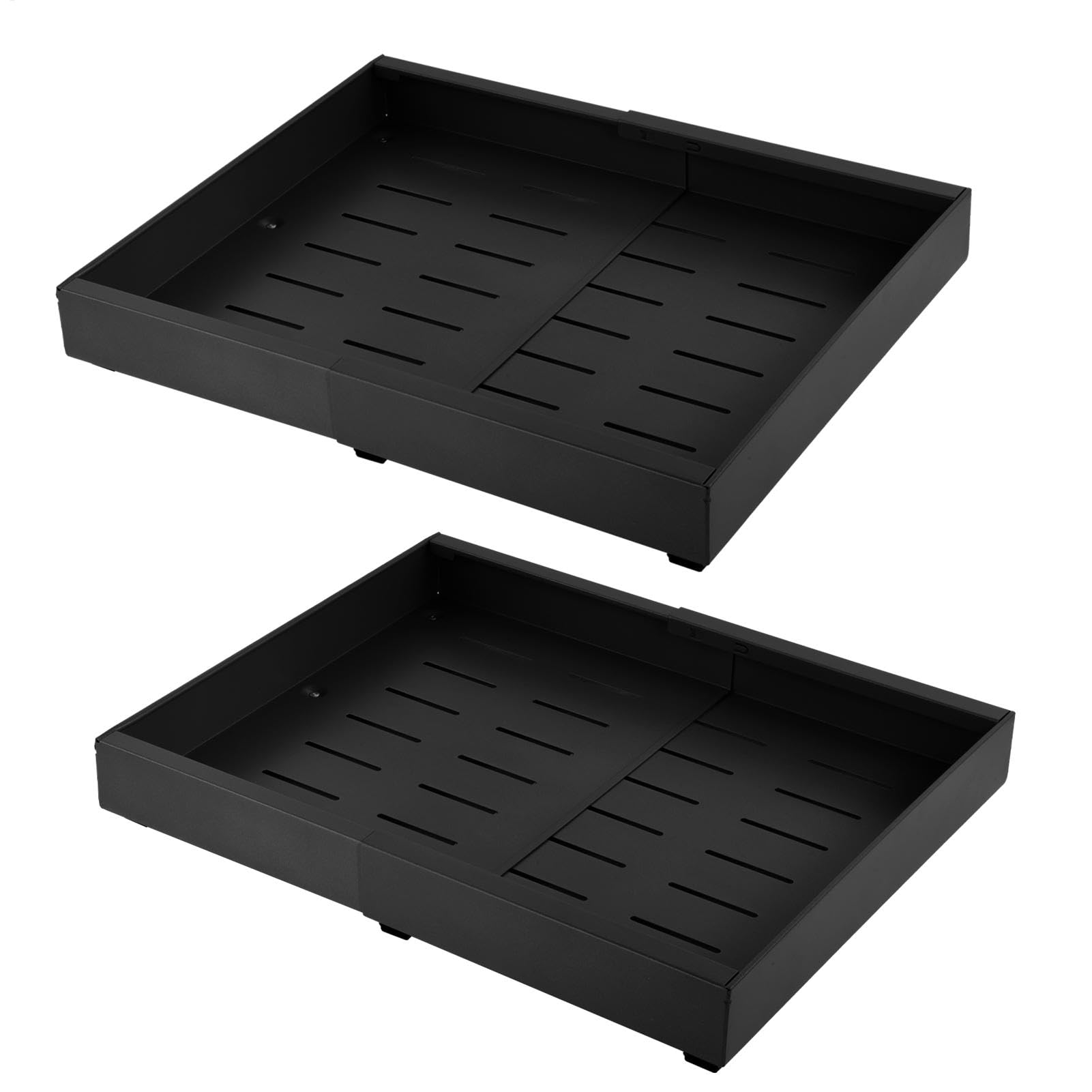 Adjustable Pull out Cabinet Shelves - Heavy Duty Adhesive Drawers - Adjustable Cabinet Storage Tray Organizer for Restaurant Kitchen Cookware