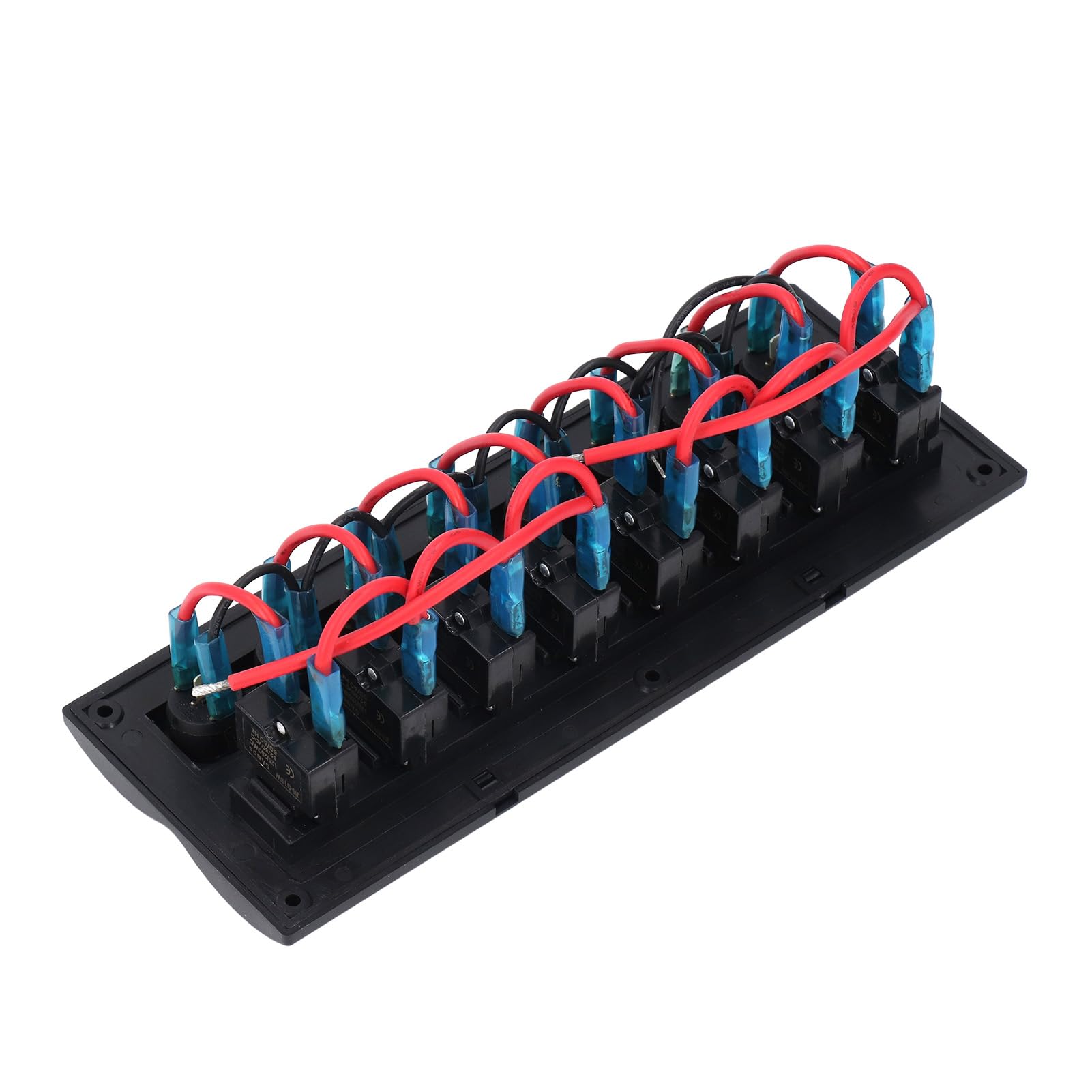 Pannello Interruttori Elettrici, Pannello Interruttori a 8 Gruppi per Protezione Sovraccarico per Yacht Barca Installazione Semplice Precablaggio in Materiale ABS Marino,