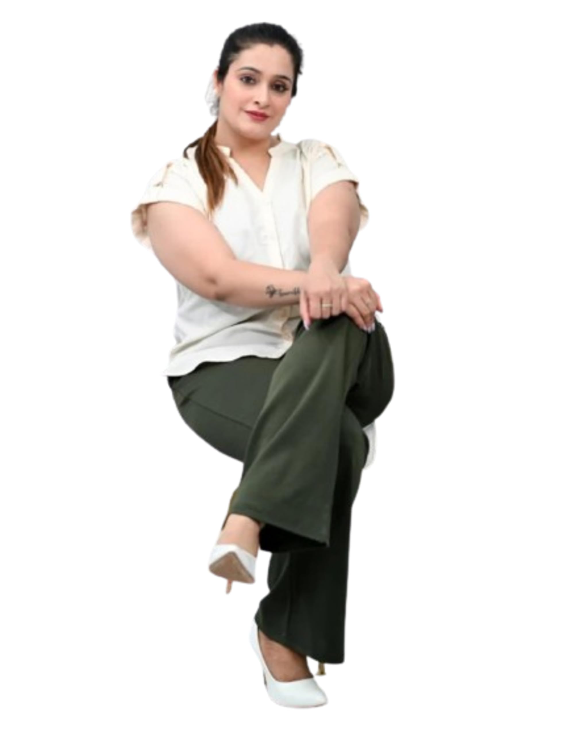 Fashin Plus Point Women's Regular Fit Cotton Blend Trouser Pants, Lower, Sports Trouser,Night Pants, Joggers for Lounge n Gym Wear for Ladies