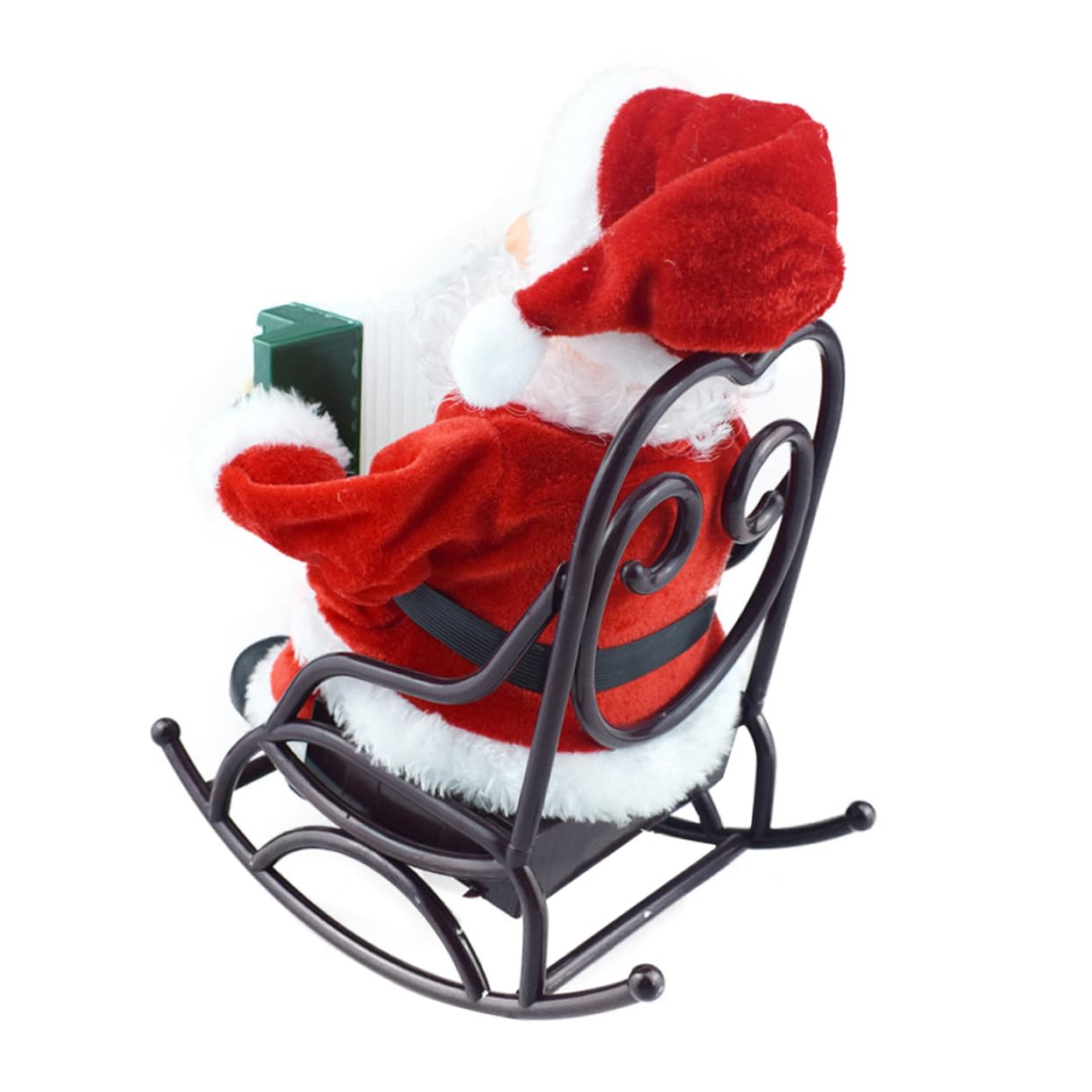 Alipis Papá Noel Mecedora Musical Eléctrica Juguete Navideño Decoración De Fiesta De Navidad