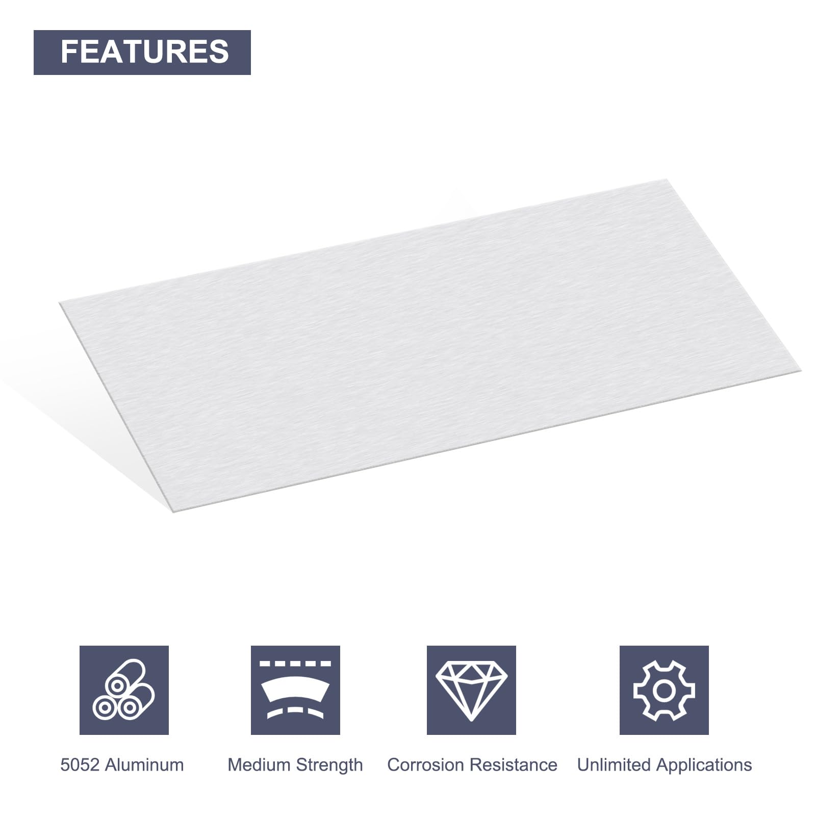 6 Pack 5052 Aluminum Sheets 12x12x0.02 Inch - Plain Aluminum Plate With Protective Film For Crafting, Welding - View #2