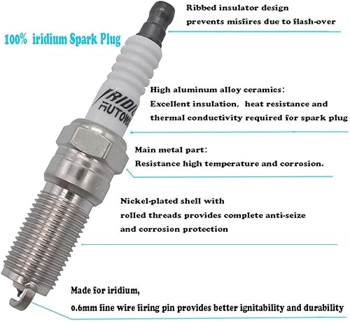 Miniatura 4 de Autowxjq Paquete de 4 bobinas de encendido Iridium Spark Plug UF491 compatibles con Buick Chevrolet GMC Pontiac Saab Saturn Regal Cobalt Equinox