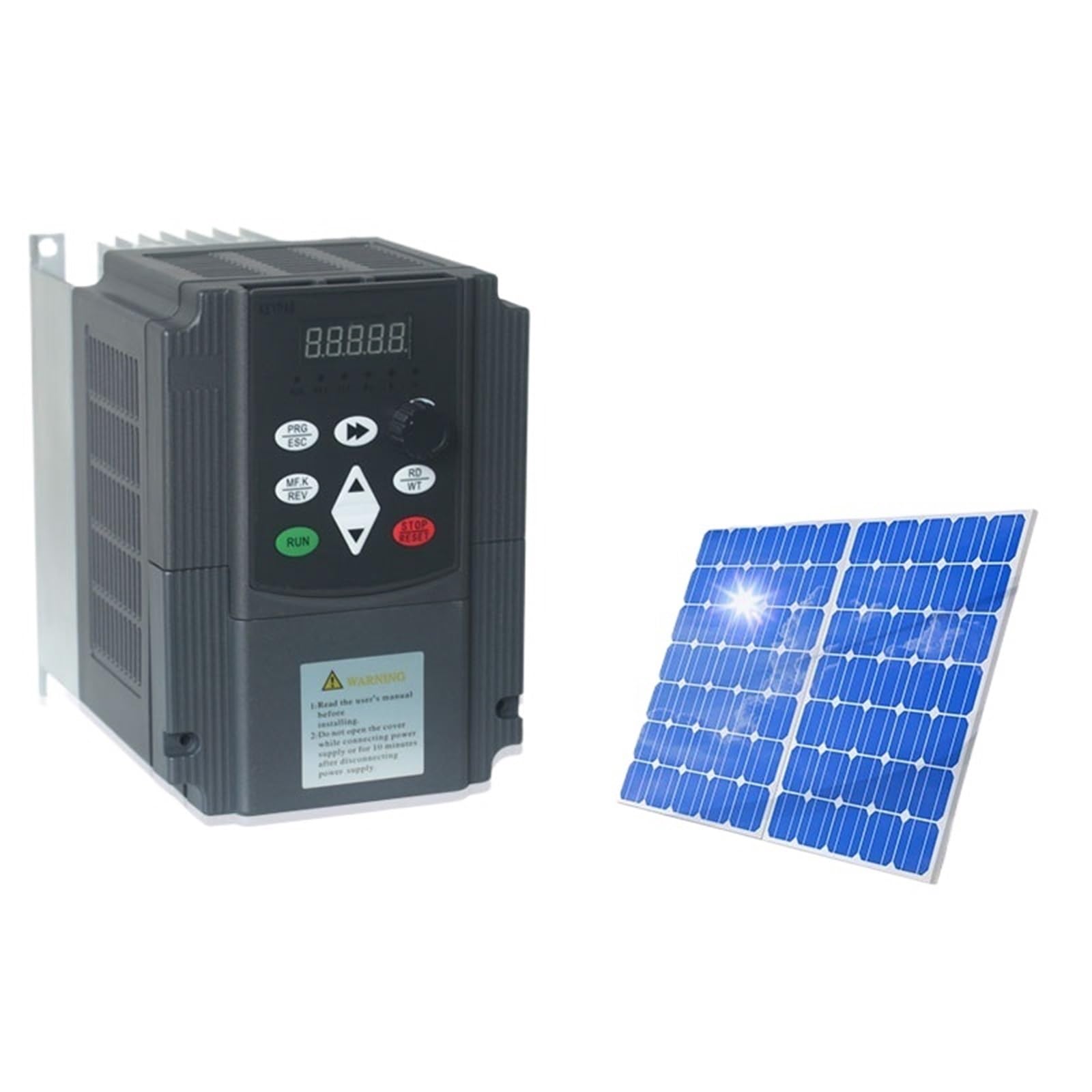 Variador de frecuencia 4KW 1PH 220V Motor de Bomba de Agua Control de Velocidad 4HP VFD Inversor Solar for Motor de Bomba Solar MPPT(Solar 0.75kw 4A)