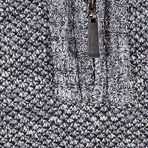 Men's Quarter Zip Sweaters Slim Fit Mock Neck Pullover Sweater Lightweight Knitted Casual Sweaters for Men3