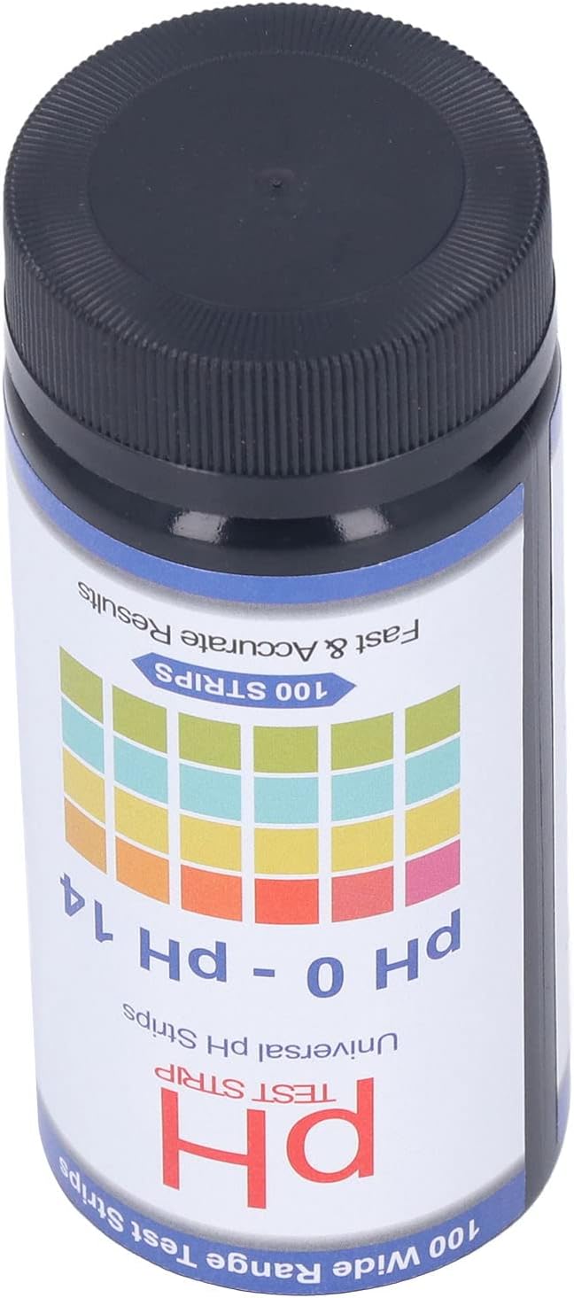 Urine Test Strips, Wide Applicability PH Test Strips 100 Pieces PH Value 0-14 for Urine for Pond for Pool