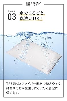 Amazon｜睡眠党 カバー付 グレー 高反発枕 ファイバー枕 快眠枕