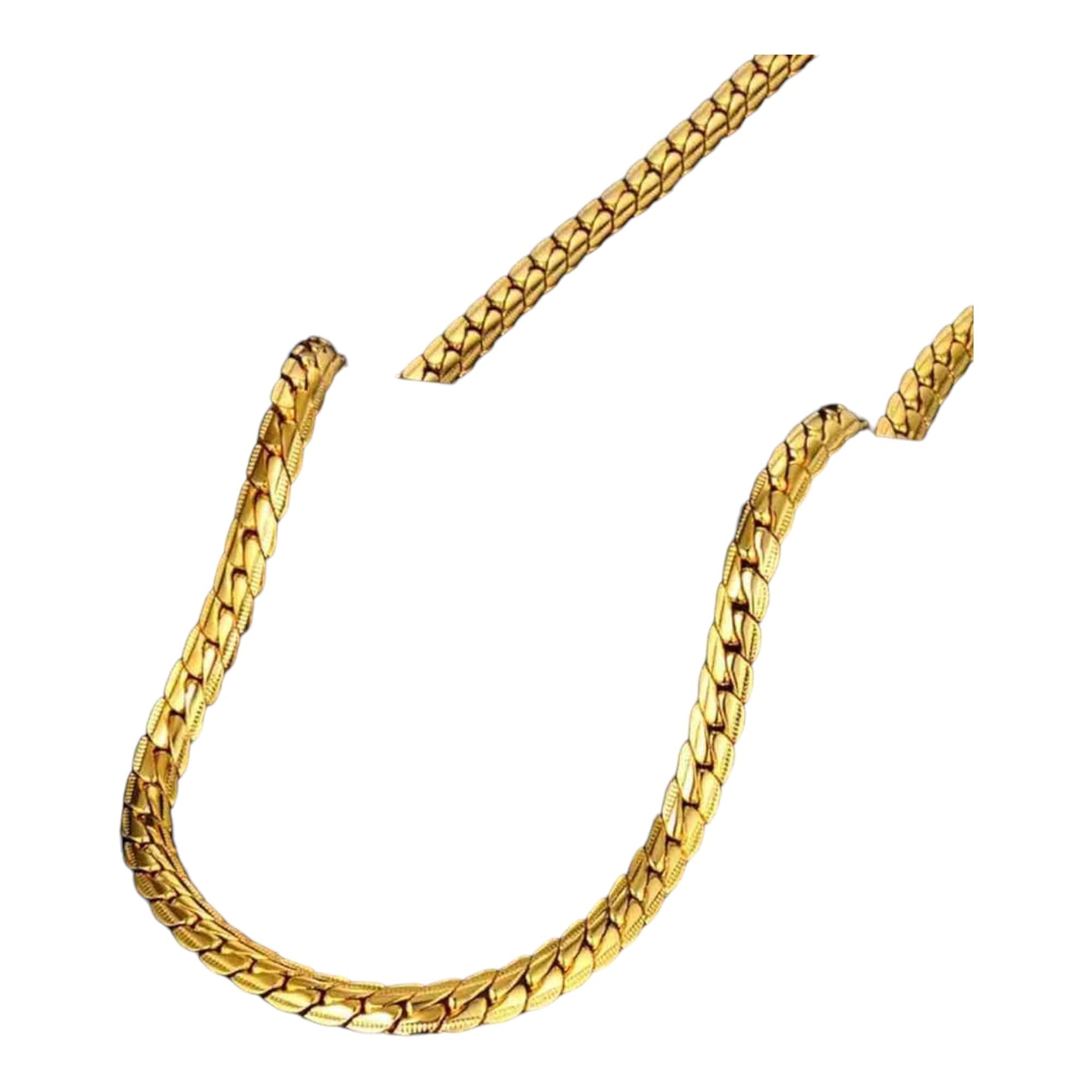 18K Gold Plated Curb Link Chain for Men & Women - 6mm Thick, 22 Inch Pure Stainless Steel Necklace - Heavy Duty,Waterproof, Anti-Tarnish & Hypoallergenic Jewelry 20 Grams-image-40
