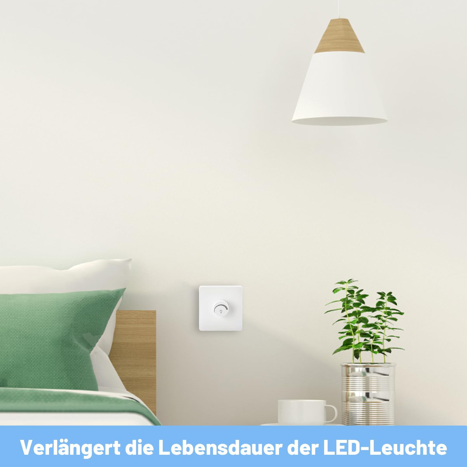 230V LED Dimmer - Regulator Przycisków Do Oświetlenia LED I Żarówek, Regulator Jasności Mocy 1-400W (biały))