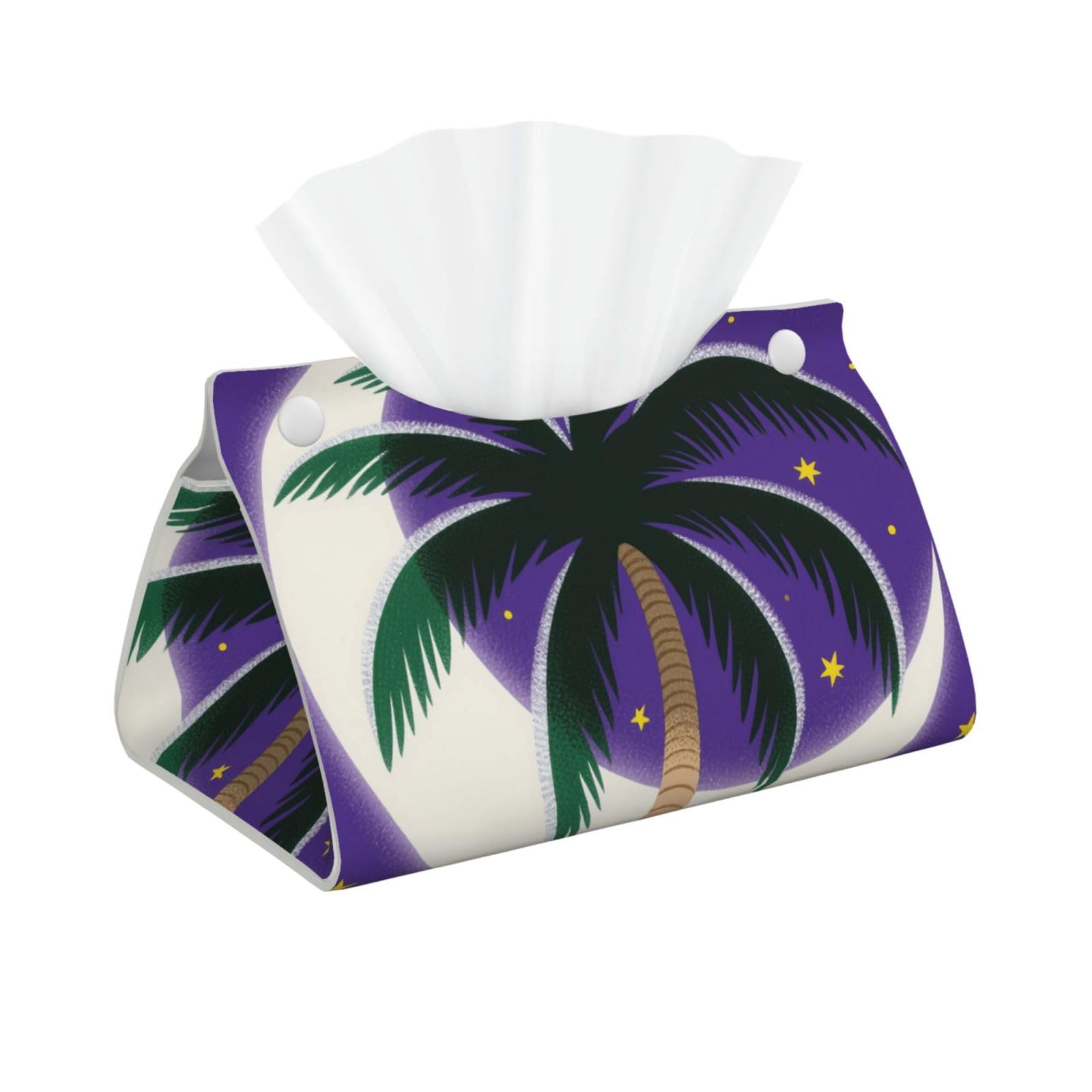 Pu Leather Tissue Box Cover, Tropical Palm Tree Rectangle Tissue Case Covers Decorative Tissue Box Holder Waterproof Tissue Holder Organizer for Bathroom Home Office
