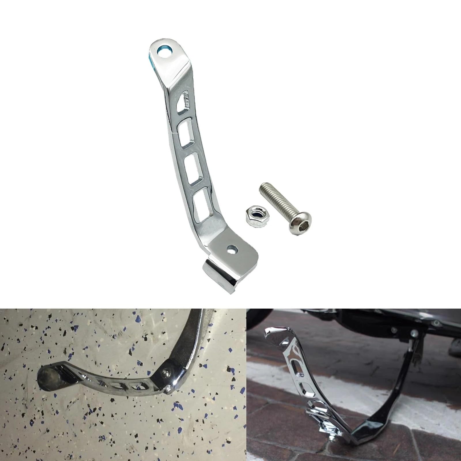 moto Imbottitura Cavalletto Chrome Moto Pedale Supporto Del Basamento Cavalletto Kit Di Estensione Per Ha&rley Sportster XL 883 1200 XLH EFI XLC 1100 Roadster