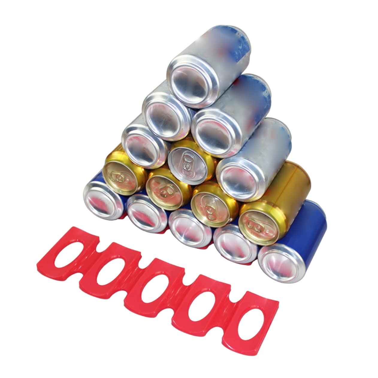 Mikinona Beer Storage Rack Can Mat Stacking Bottle Organizer Easy to Use Random Color