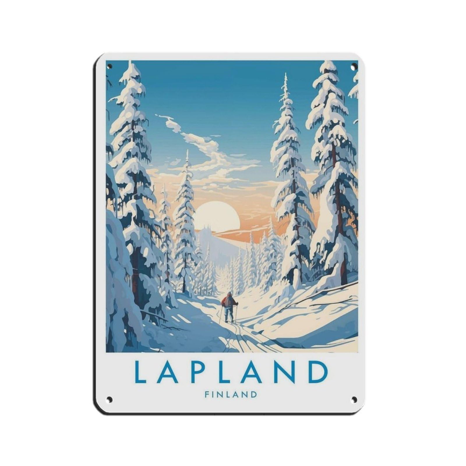 La Plagne Travel Poster, France, Travel Decor (2) Tin Sign Vintage Metal Pub Club Cafe Bar Home Wall Art Decoration Poster Retro 12x16inch(30x40cm)