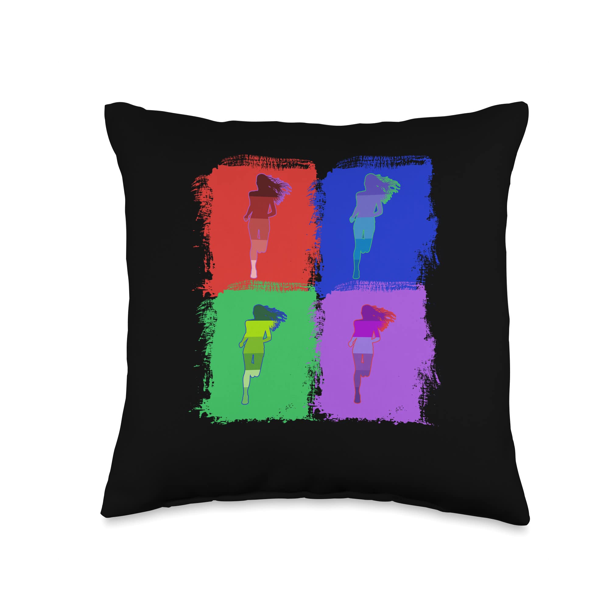 Sport Gymtastics GiftsAthletics Pop Art Throw Pillow, 16x16, Multicolor