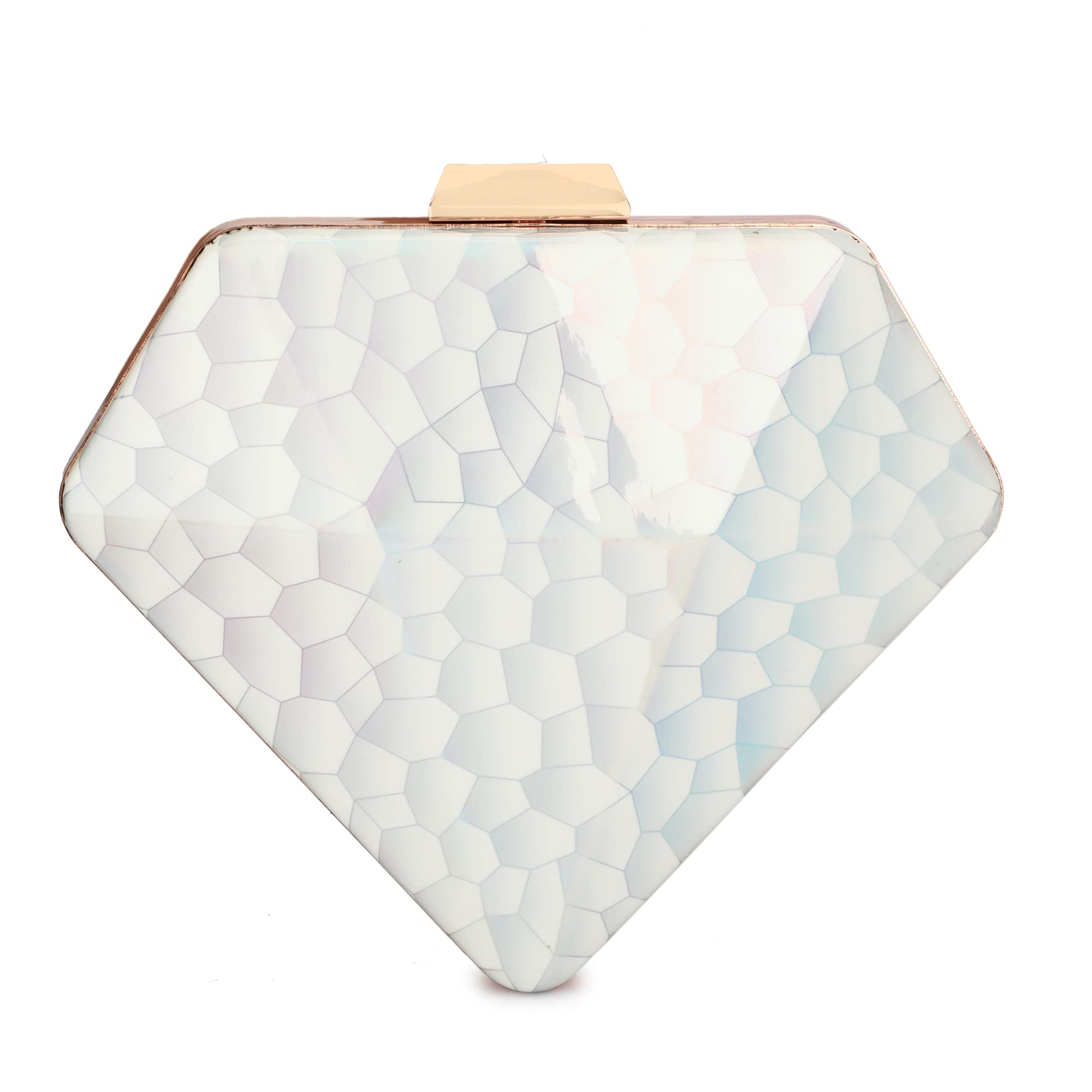 toobacraft TOOBA Handicraft Women’s Diamond Shaped Clutch – Designer Evening Bag, Bridal Purse & Party Clutch with Decorative Clasp – Wedding & Special Occasion Handbag-picture-29
