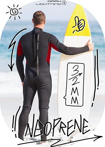 Miniatura 2 de Dark Lightning Trajes de neopreno para hombres y mujeres, traje húmedo para agua fría, 30.079 in para buceo, surf, esnórquel, kayak, deportes