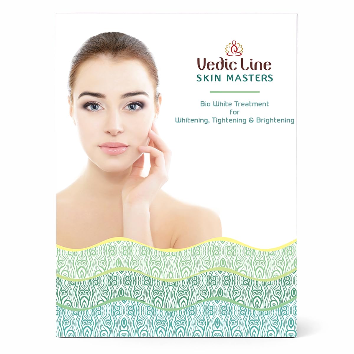 Vedicline Bio White Brightening and Tightening Facial Kit for Uneven Skin Tone, Infused with Seaweed & Vitamin C, Healthy & Radiant Look, 47ml