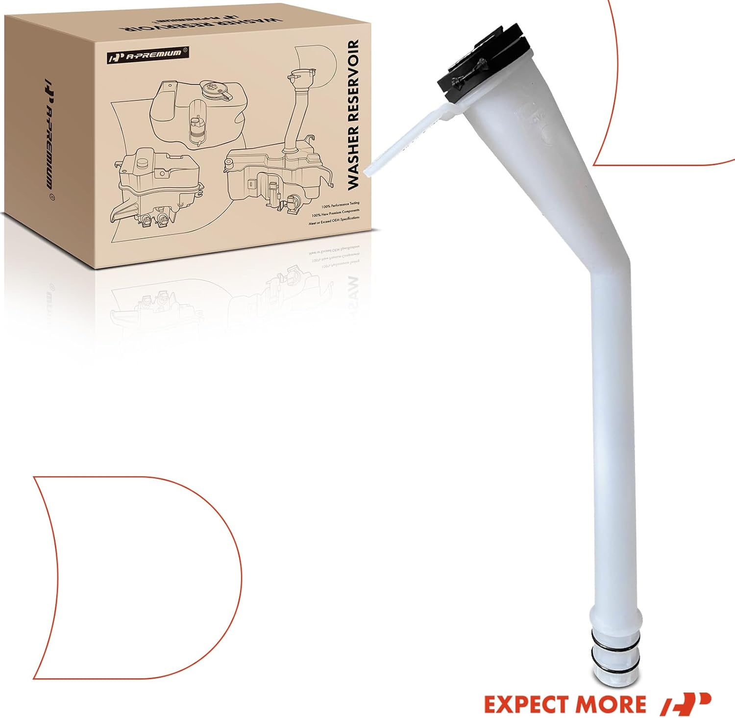 A-Premium Windshield Washer Fluid Reservoir Filler Pipe Compatible with Select Chevrolet Models - Trailblazer 2021 2022 2023, with (Cap/Inlet)