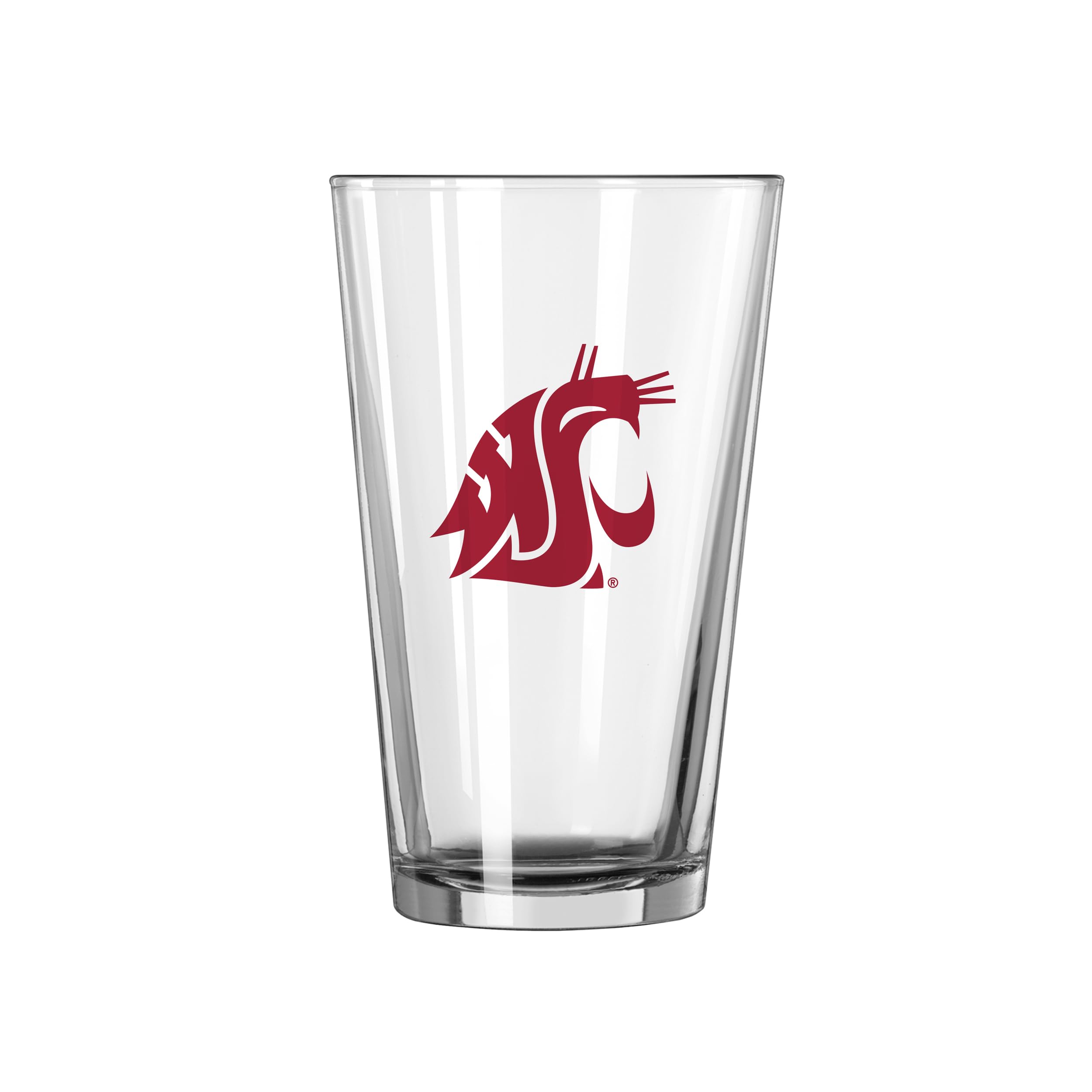 Logo Brands NCAA 16 oz Pint Glass - Durable Glass With Bold Team Color– Chip-Resistant Rim Drinkware For Fans, Tailgates, Home Bars &amp; Everyday Use