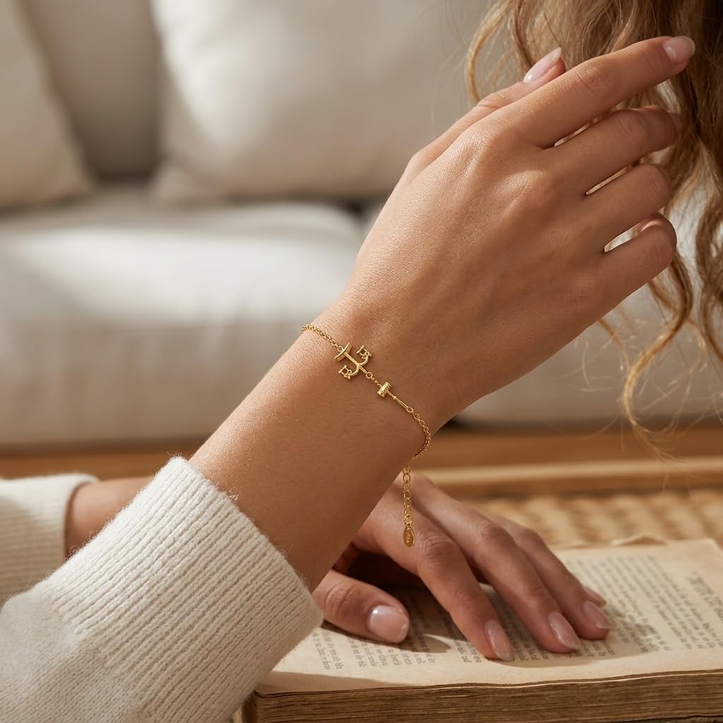 DAYLINLOVE Anwalt Geschenke Armband 925er Sterling Silber Waage der Gerechtigkeit Armbänder Rechtsanwalt Abschluss Schmuck Geschenke für Damen Frauen Mädchen Jurastudenten Rechtsanwalt Richter