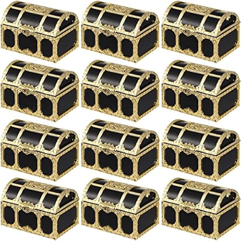 TOYANDONA Pack of 12 Pirate Treasure Chests Cover