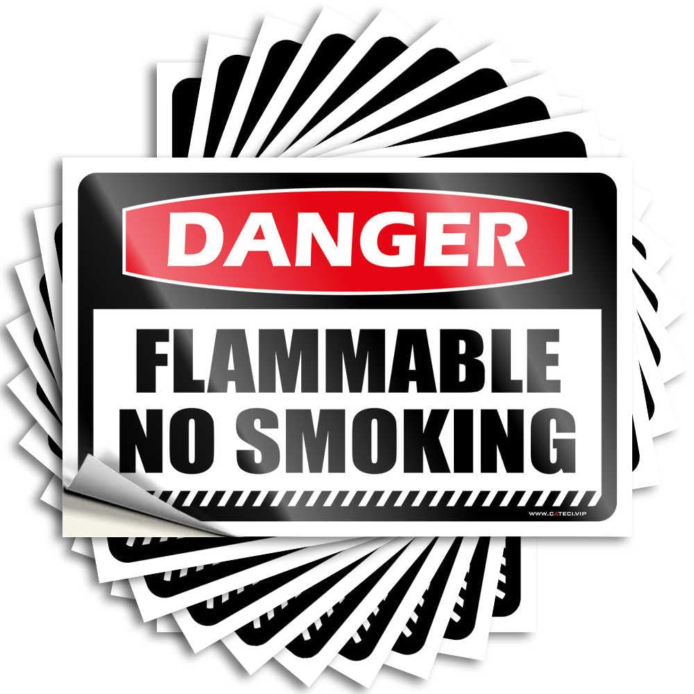 Badass Sticker, Front Yard Decor Hard Danger Flammable No Smoking | Funny Quote Student Decals(8X12CM)