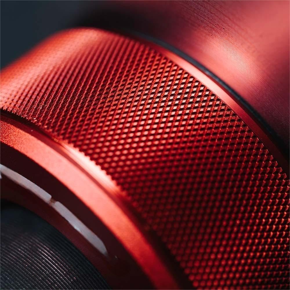 Aluminum Barbell Red Collar Set, 59.5mm-51.5mm Sleeve Diameter, Quick Release Barbell Clamps, Pair of Magnetic Aluminum Weight Clips with Easy-Grip Knurling