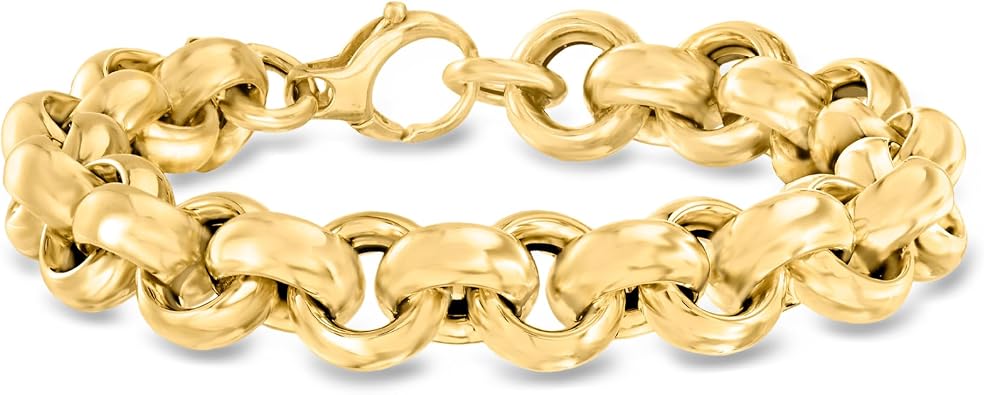 Ross-Simons Italian 14kt Yellow Gold Rolo-Link Bracelet