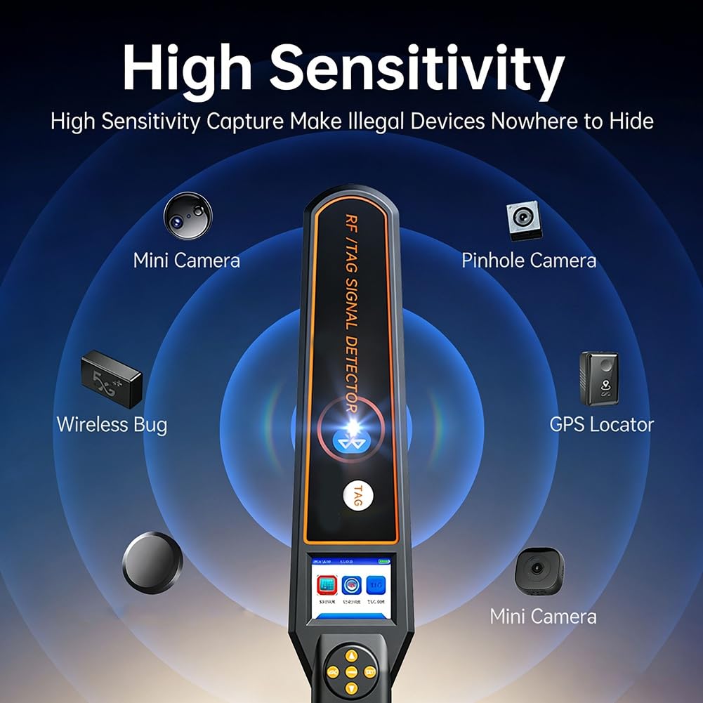 Detector de Señal GPS Inalámbrico Bluetooth/Tag Portátil DS828 Escáner de Dispositivos Detección de Señal Bluetooth WiFi