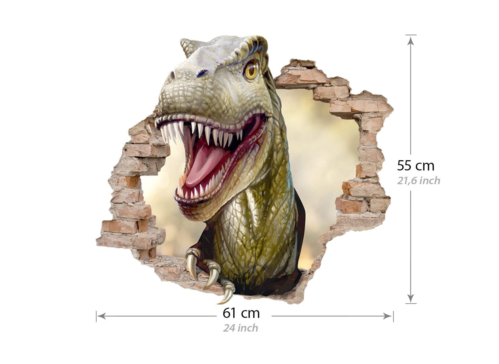 decalmile 3D Dinosaur Wandstickers Grote Dino Kraakgat Dinosaurus Dieren Vulkaan Wandstickers Jongens Kamer Baby Kinderkamer Kinderslaapkamer Wanddecor decalmile 3D Dinosaur Wandstickers Grote Dino Kraakgat Dinosaurus Dieren Vulkaan Wandstickers Jongens Kamer Baby Kinderkamer Kinderslaapkamer Wanddecor