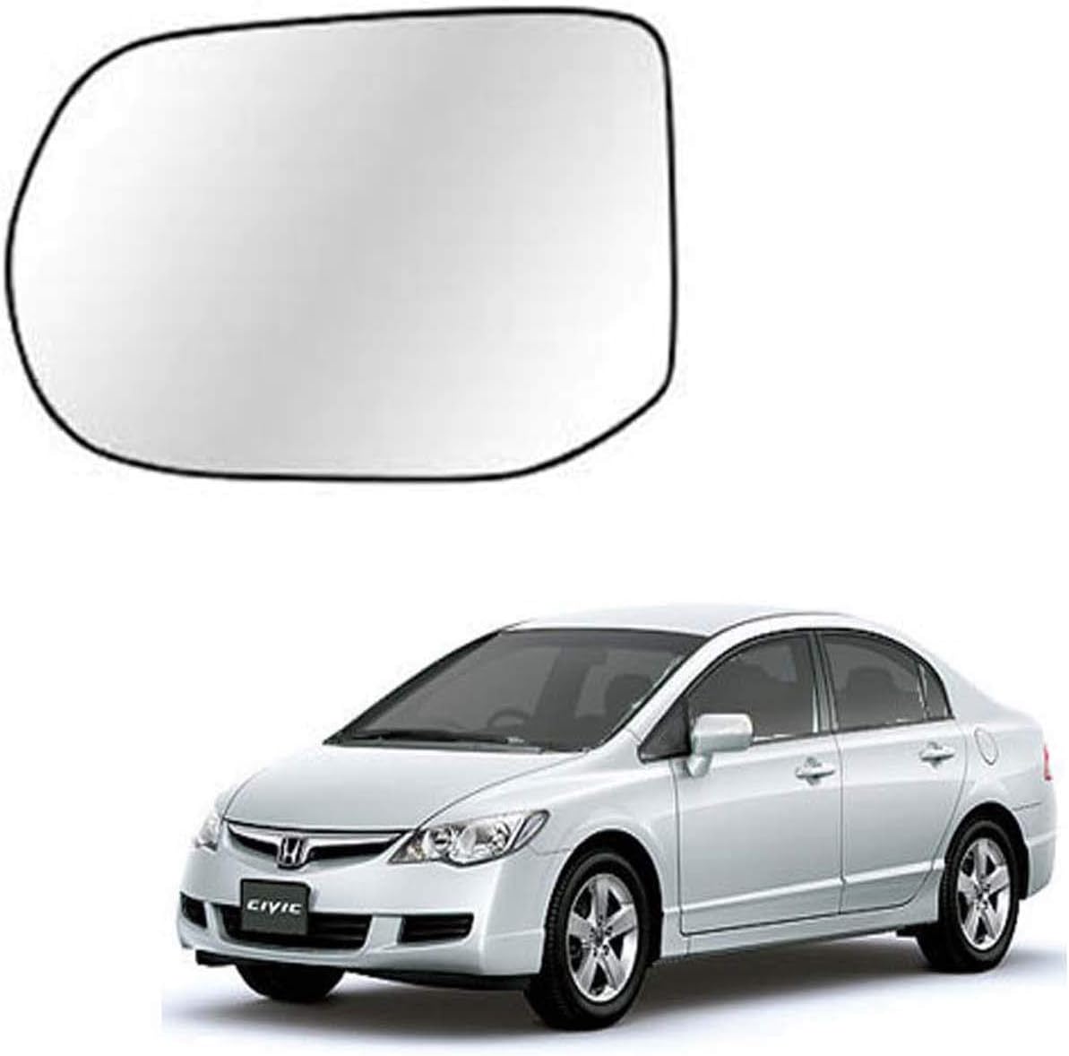 Auto Spare World Left Side Mirror Glass Compatible With Honda Civic 2012-2015 Set of 1 Pcs.