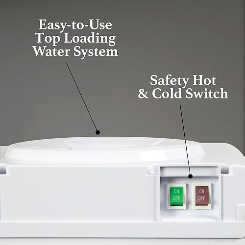 Miniatura 4 de Igloo Top Loading - Enfriador de agua para dispensador de calor y frío, blanco, capacidad para jarras de 3 y 5 galones, cierre de seguridad para