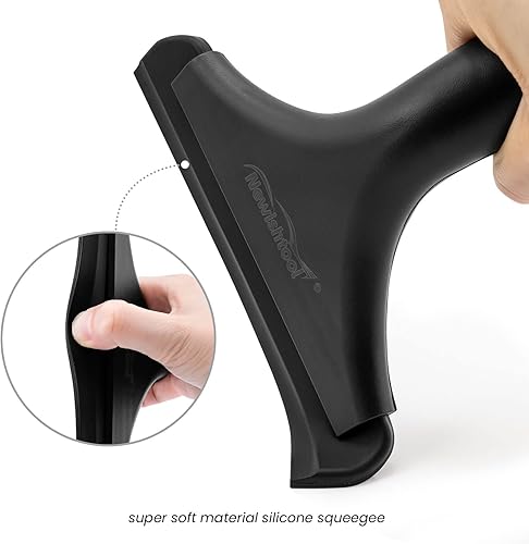 Miniatura 8 de NEWISHTOOL Escobilla de goma pequeña para parabrisas de automóvil, ventanas, espejos laterales, eliminación de agua de puerta de vidrio, escobilla