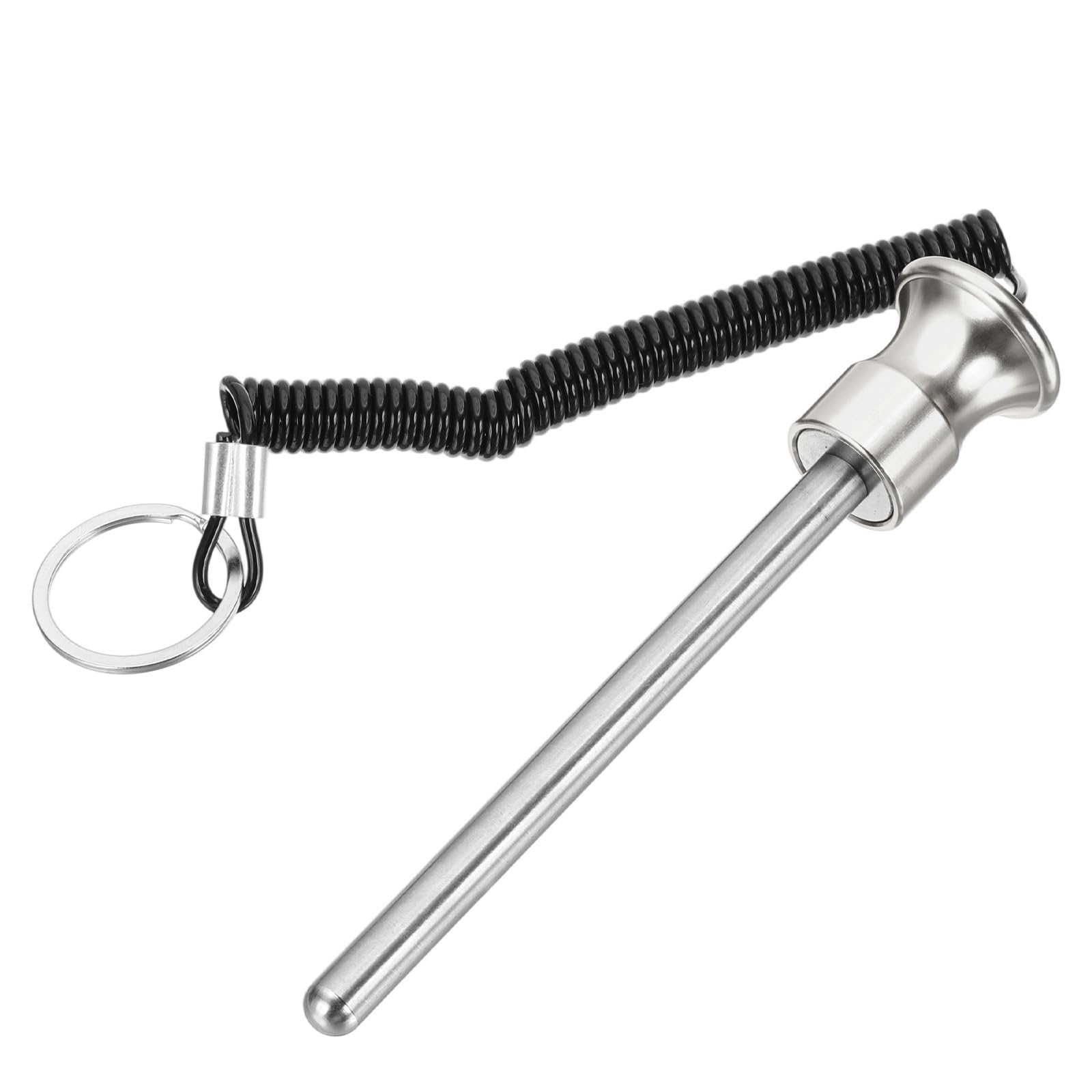 PATIKIL Weight Stack Pin, 3/8" Dia Magnetic Gym Selector Pin 4-3/4" Length Universal Weight Stack Replacement with Pull Rope for Home Commercial Gym Club Silver