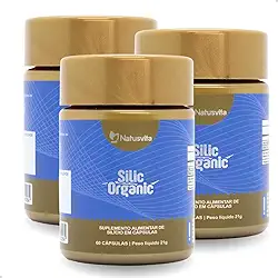 Silício Orgânico Original em Cápsulas (Kit 3 Frascos. 180 cápsulas)
