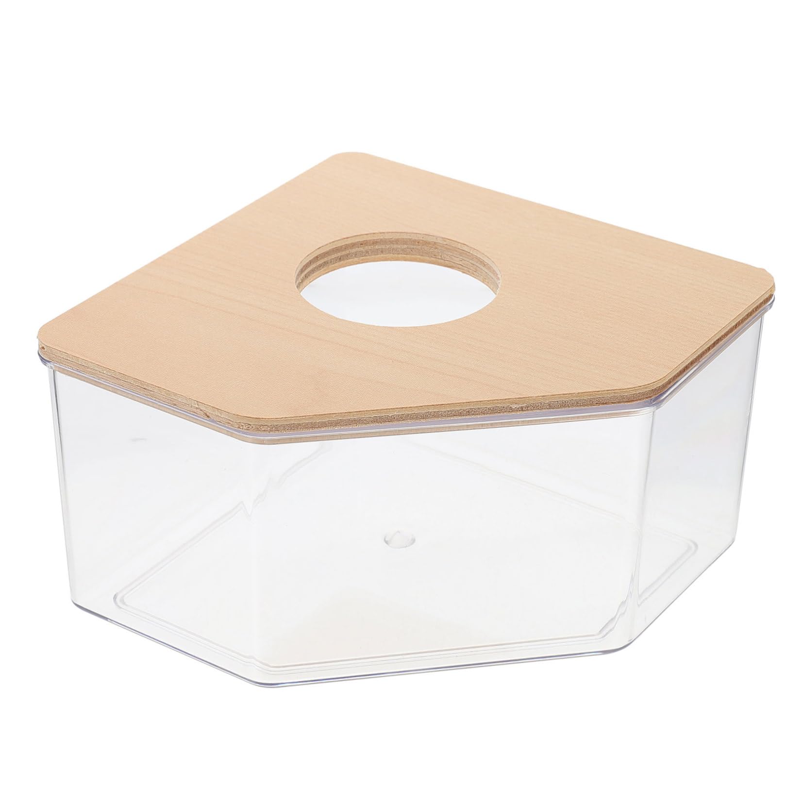 VOSAREA Hamster Sand Bath Container Portable Clear Hamster Bathroom Small Pet Toilet Box for Chinchillas Easy Assembly Cleaning for Tiny Animals