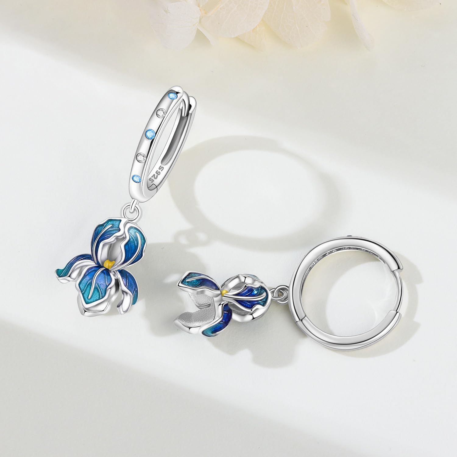 925 Sterling Silver Drop & Dangle Earrings for Women,Butterfly Dragonfly and Bee|Flower and leaf Earrings, Suitable for Sensitive Ears Fashion Jewelry Gift- Hypoallergenic Earrings - Image 2