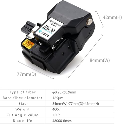 Miniatura 7 de KELUSHI Herramienta de corte del cortador de la fibra óptica de la cuchilla de la fibra óptica de la alta precisión HS-30 con 48000 Cleaves