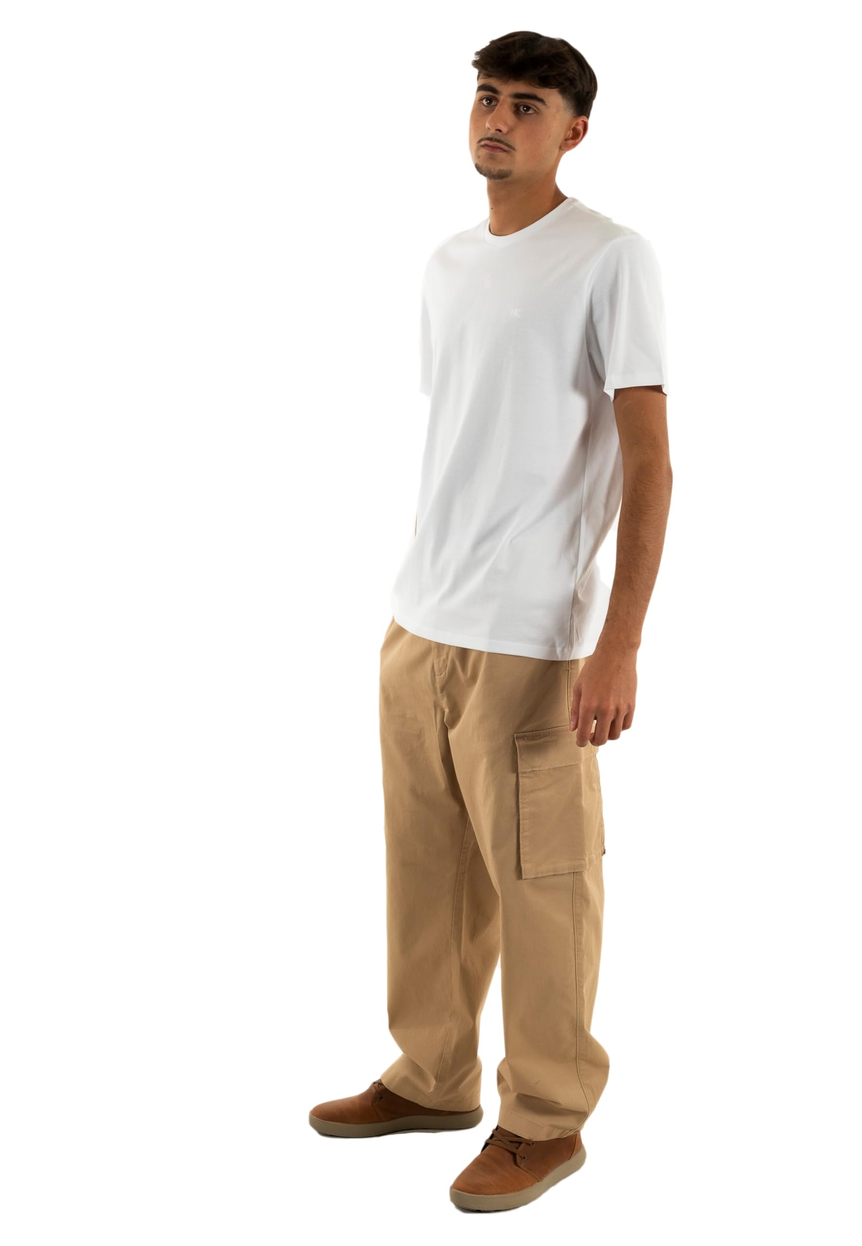 Calvin Klein Jeans Men's SS Classic Monogram TEE LV04RD254G Tees, White (Bright White), M