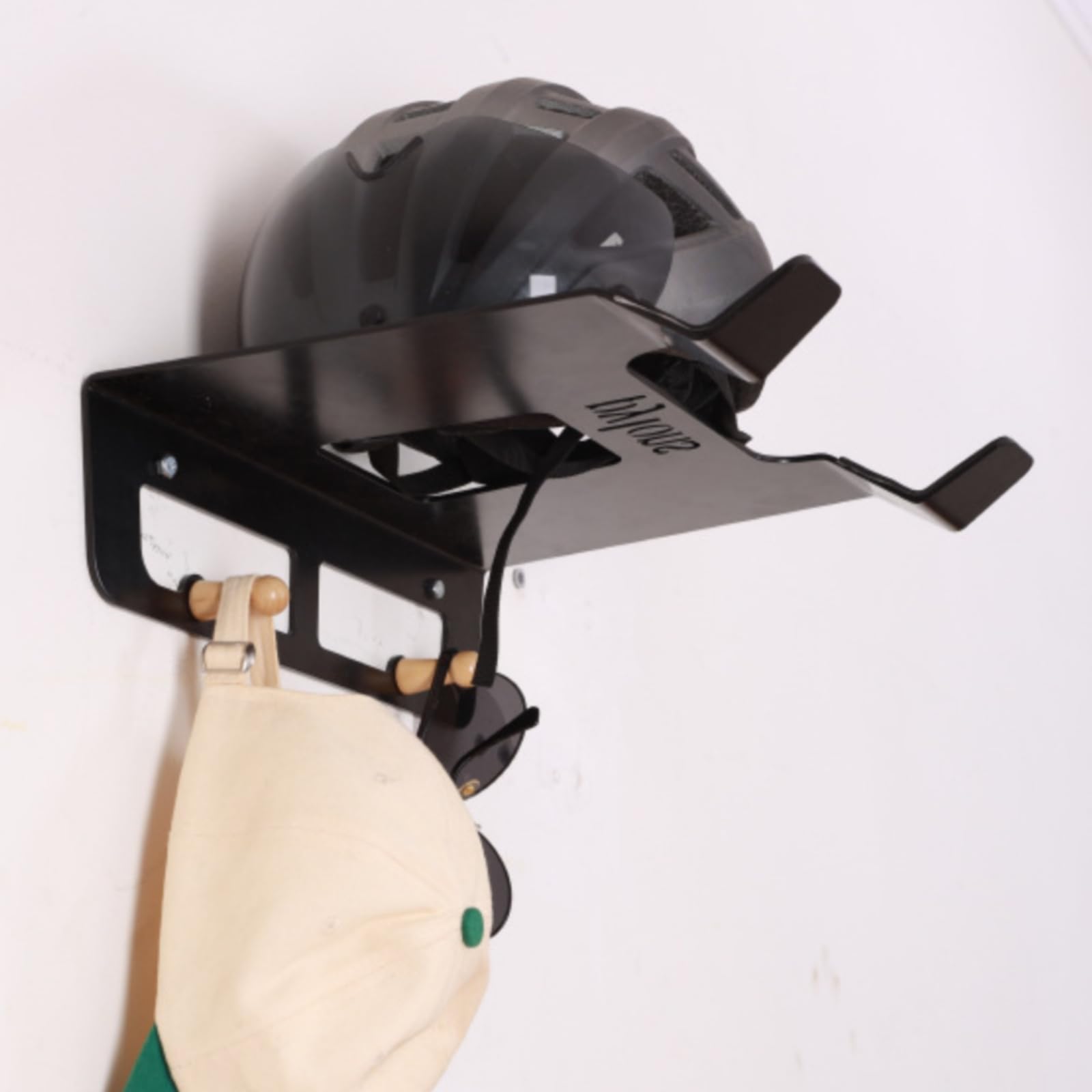 Supporto Bici Parete Carico 30 Kg Rastrelliera Bici da Muro Salvaspazio per Garage, Ripostiglio , Nero