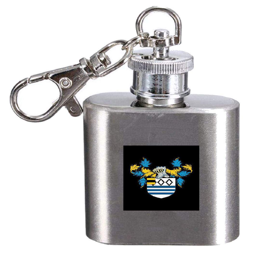 Flasque Stafford avec blason familial de 28,3 ml en acier pour alcool
