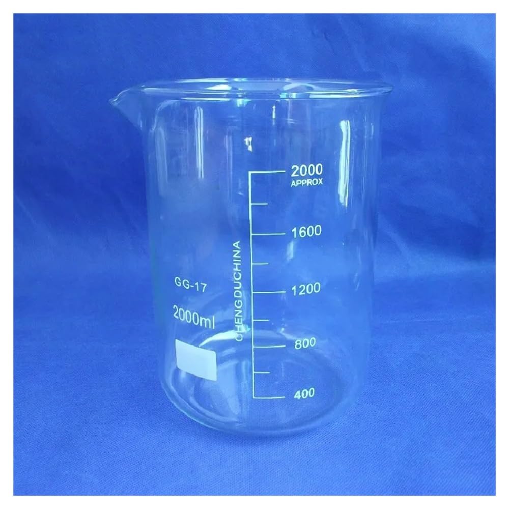 Laborglaswaren Becherglas mit niedriger Form, transparentes Laborglas, 1000/2000/3000 ml(3000ml)