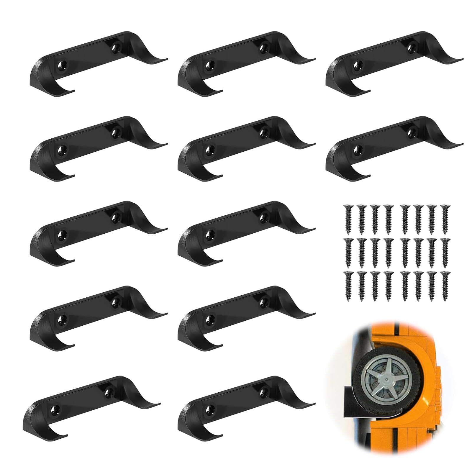 Support Mural 12 Pièces pour Voitures Jouet Compatible Lego Speed Champion