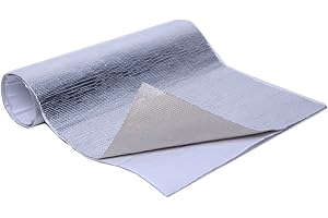 Aluminized Heat Shield Thermal Barrier with Adhesive Back for Fireplace TV Protection